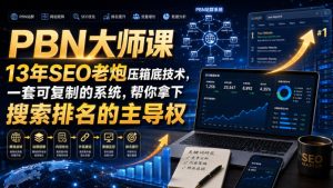 PBN大师课13年SEO老炮压箱底技术，一套可复制的系统，帮你拿下搜索排名的主导权【原创双语字幕】-KJ分享