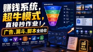 賺钱系统,超牛模式,直接抄作业!广告、漏斗、脚本全给你【原创双语字幕】-KJ分享