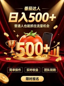 番茄达人日入500+?普通人也能参与?做番茄达人真的可行?零门槛番茄推文,新手也能上手做达人【揭秘】-KJ分享