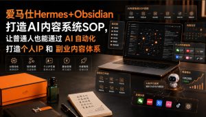 爱马仕Hermes+Obsidian打造AI内容系统SOP，让普通人也能通过 AI 自动化打造个人IP 和 副业内容体系-KJ分享
