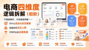 电商四维度逻辑拆解(初阶)不堆砌操作，只讲底层判断——为什么选品比投流重要、货盘如何决定上限、不同平台该走哪条路-KJ分享