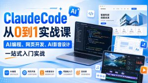ClaudeCode从0到1实战课,AI编程、网页开发、AI影音设计一站式入门实战-KJ分享