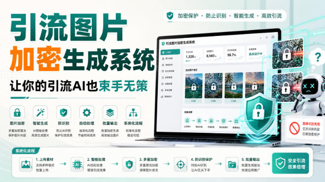 引流图片加密生成系统，让你的引流AI也束手无策-KJ分享