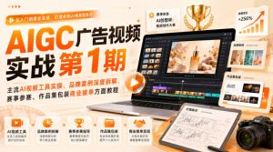 AIGC广告视频实战第1期,主流AI视频工具实操、品牌案例深度拆解、赛事参赛、作品集包装商业接单方面教程-KJ分享