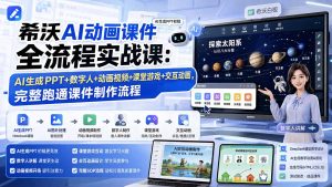 希沃AI动画课件全流程实战课：AI生成PPT+数字人+动画视频+课堂游戏+交互动画，完整跑通课件制作流程-KJ分享