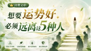 付费文章：想要运势好，必须远离这5种人-KJ分享