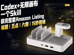 我用一个Codex Skill做完Amazon Listing:标题、五点、六图和视频全流程-KJ分享