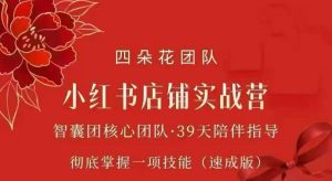 四朵花-小红书店铺专项实战营,专项类目开店跑通全流程,彻底掌握一项技能(速成版)-KJ分享