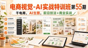 电商视觉-AI实战特训班第55期，干电商，AI生图，前沿技法+商业实战-KJ分享