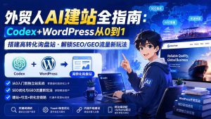 外贸人AI建站全指南：Codex+WordPress从0到1·搭建高转化询盘站·解锁SEO/GEO流量新玩法-更新8月-KJ分享