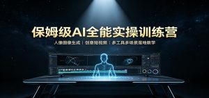 保姆级AI全能实操训练营:人像图像生成,创意短视频,多工具多场景落地教学-KJ分享