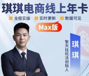 琪琪电商-拼多多年卡2026年8月更新,全类目自然流+付费爆单+擎天柱3.0大促卡流量+非标品高阶运营全套实战课(更新0827)-KJ分享