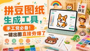 拼豆图纸生成工具，手工党必备！一键出图直接夯爆了-KJ分享