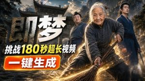 即梦挑战180秒超长视频！一键生成3分钟电影？完整制作流程详细分享！-KJ分享