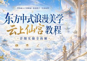 东方中式浪漫美学云上仙宫教程,详细实操全拆解-KJ分享