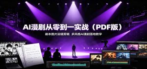 AI漫剧从零到一实战(PDF版)：剧本图片运镜剪辑，多风格AI漫剧落地教学-KJ分享