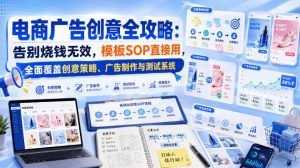 电商广告创意全攻略：告别烧钱无效，模板SOP直接用，全面覆盖创意策略、广告制作与测试系统【原创双语字幕】-KJ分享