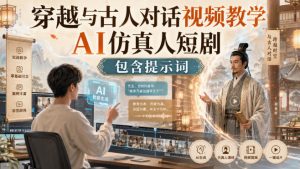 穿越与古人对话视频教学,AI仿真人短剧,包含提示词-KJ分享