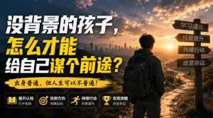 付费文章:没背景的孩子,怎么才能给自己谋个前途?-KJ分享