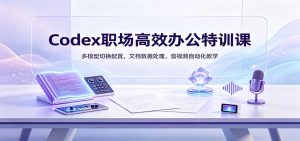 Codex职场高效办公特训课：多模型切换配置，文档数据处理，音视频自动化教学-KJ分享