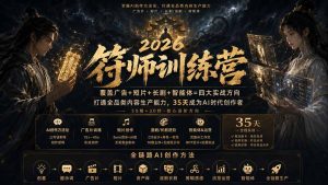 符师训练营-35天成为AI时代创作者,广告+短片+漫剧+智能体四大实战方向,掌握从创意到上线的完整工作流-KJ分享