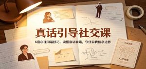 真话引导社交课:6套心理问话技巧,读懂套话套路,守住自我信息边界-KJ分享