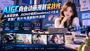 AIGC商业动画漫剧实战班-更新：从底层逻辑、JSON分镜到Seedance2.0生成，掌握广告片与漫剧制作流程-KJ分享