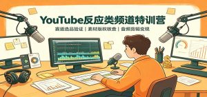 YouTube反应类频道特训营：赛道选品验证，素材版权核查，音频剪辑变现-KJ分享