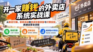 开一家赚钱的外卖店系统实战课：从新店引爆、菜单活动到老店权重修复与付费投放，跑通运营全流程-KJ分享