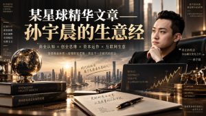 某星球精华文章——孙宇晨的生意经-KJ分享
