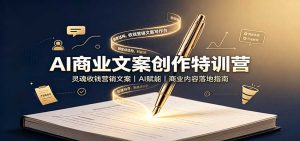 AI商业文案创作特训营：灵魂收钱营销文案，AI赋能，商业内容落地指南-KJ分享