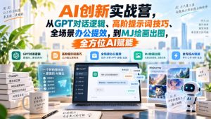 AI创新实战营,从GPT对话逻辑、高阶提示词技巧、全场景办公提效,到MJ绘画出图,全方位AI赋能-KJ分享