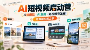 AI短视频启动营，从找爆款·AI生成·到视频号发布，零基础也能上手-KJ分享