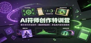 AI符师创作特训营:提示词与符法创作,漫剧剪辑进阶,多品类内容实操指南-KJ分享
