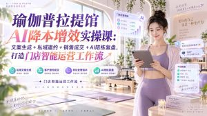 瑜伽普拉提馆AI降本增效实操课：文案生成+私域邀约+销售成交+AI陪练复盘，打造门店智能运营工作流-KJ分享