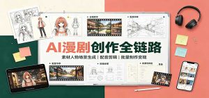 AI漫剧创作全链路:素材人物场景生成,配音剪辑,批量制作变现-KJ分享