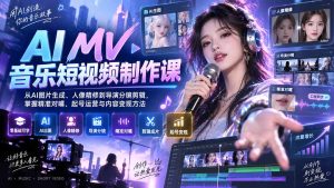 AI MV音乐短视频制作课：从AI图片生成、人像精修到导演分镜剪辑，掌握精准对嘴、起号运营与内容变现方法-KJ分享