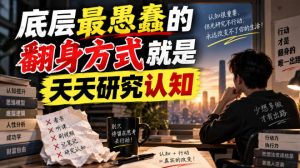付费文章:底层最愚蠢的翻身方式就是天天研究认知-KJ分享