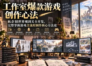 工作室爆款游戏创作心法｜从企划世界观到关卡开发，完整掌握游戏全流程制作核心方法论-KJ分享