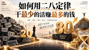 付费文章：如何用二八定律干最少的活賺最多的钱-KJ分享