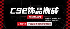 CS2饰品搬砖，每轮收益为采购本金的10%+，综合月化为20-30%，稳健型副业-KJ分享