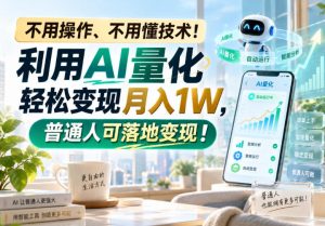 不用操作、不用懂技术！利用AI量化轻松变现月入1W，普通人可落地变现！【揭秘】-KJ分享