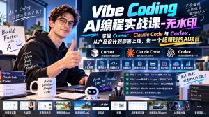 Vibe Coding AI编程实战课-无水印：掌握Cursor、Claude Code与Codex，从产品设计到部署上线，做一个超赚钱的AI项目-KJ分享