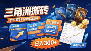三角洲搬砖 独家捡漏套利玩法 0封号单机日产300+-KJ分享