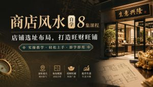 商店风水自学8集课程|店铺选址布局,打造旺财旺铺实操教学-KJ分享