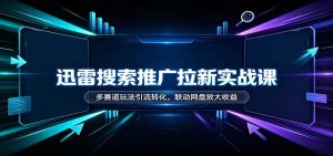 迅雷搜索推广拉新实战课:多赛道玩法引流转化,联动网盘放大收益-KJ分享