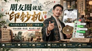朋友圈就是“印钞机”，风水师私域变现108个野路子，一条朋友圈换一单生意，线上线下一起吃【文档】-KJ分享
