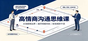高情商沟通思维课:分清解释边界,避开辩解内耗,职场博弈干货-KJ分享