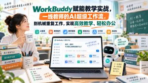 WorkBuddy赋能教学实战,一线教师的AI超级工作流,别机械重复工作,实现高效教学、轻松办公-KJ分享