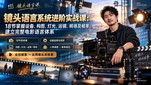 镜头语言系统进阶实战课:18节掌握设备、构图、灯光、运镜、转场及帧率,建立完整电影语言体系-KJ分享